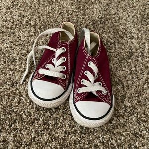 Maroon converse - toddler size 5